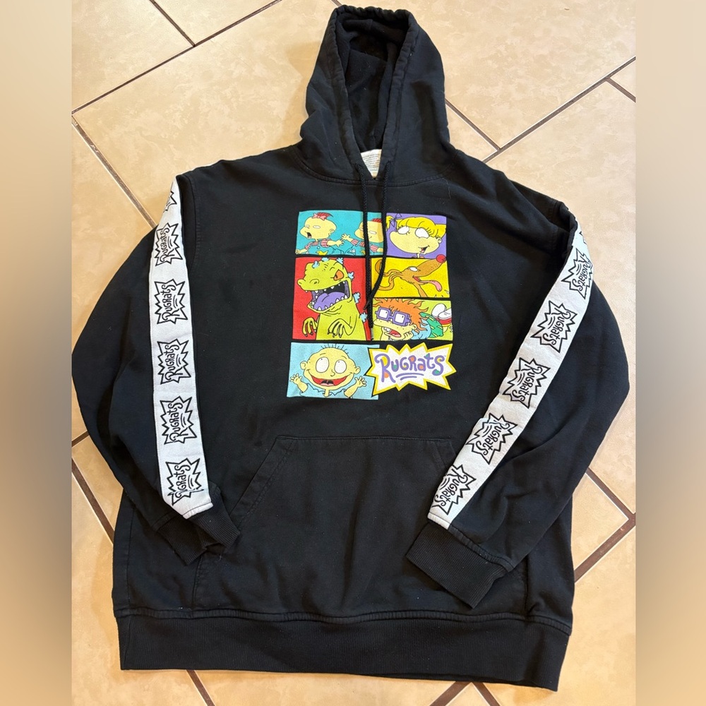 Nickelodeon Black and Purple Graphic Hoodie
